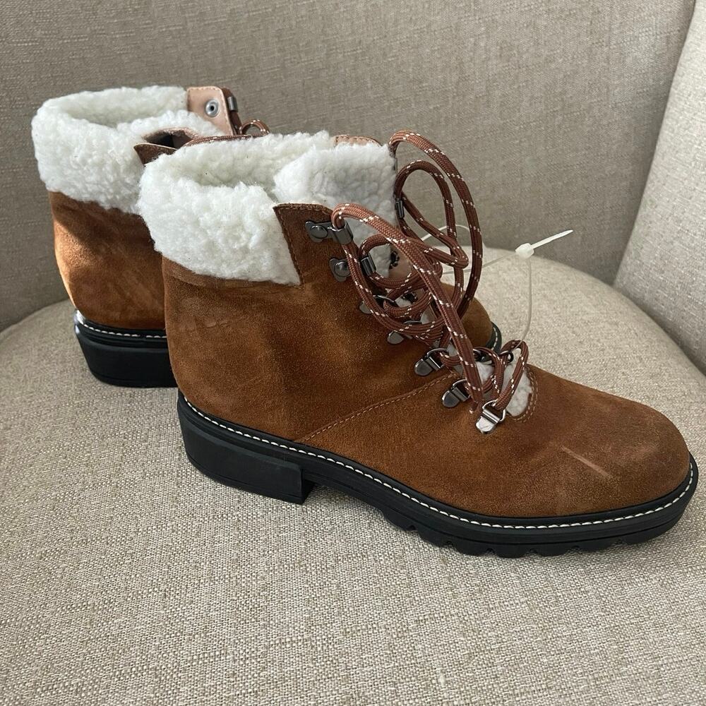 BERNARDO STUDIO Womens Dasher Hiker Faux Shearling Suede Boot, S75